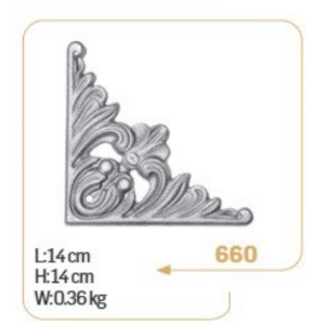 گوشه (لچکی) چدنی کد 660